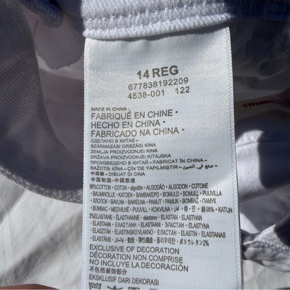 Levi’s Girls White Shortalls – Size 14 - Picture 6 of 6